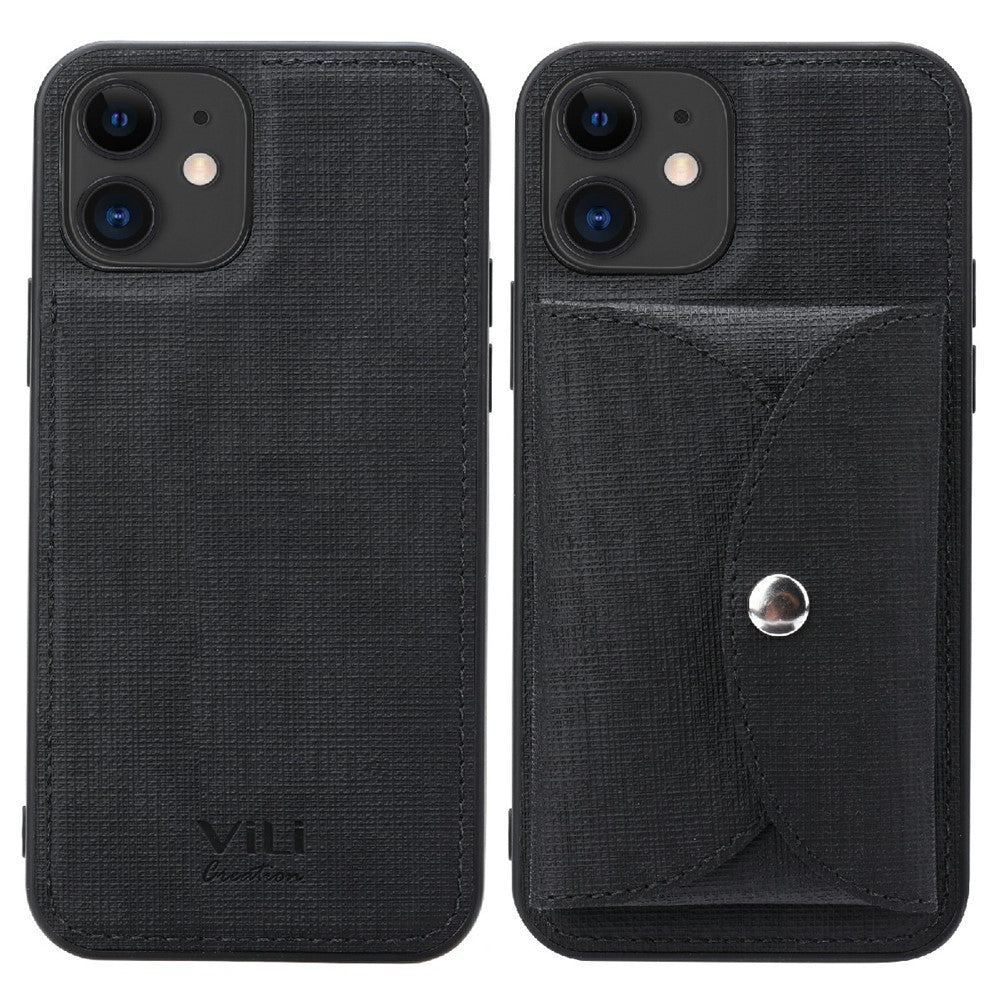 VILI T Series Aftagelig Magnetisk Absorptions Pung Læder-look TPU Cover til iPhone 12 mini 5.4 tommer