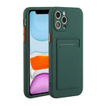 Soft TPU Phone Case Well-Protected Cover with Card Slot for iPhone 12 Pro Max