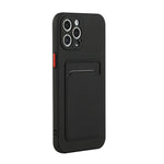Well-Protected Soft TPU Phone Case Cover with Card Slot for iPhone 12/12 Pro
