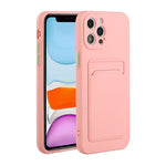 Well-Protected Soft TPU Phone Case Cover with Card Slot for iPhone 12/12 Pro