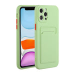 Well-Protected Soft TPU Phone Case Cover with Card Slot for iPhone 12/12 Pro