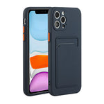 Well-Protected Soft TPU Phone Case Cover with Card Slot for iPhone 12/12 Pro