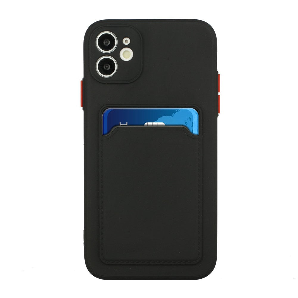 Fleksibelt TPU Cover med Kortlomme til iPhone 12 mini