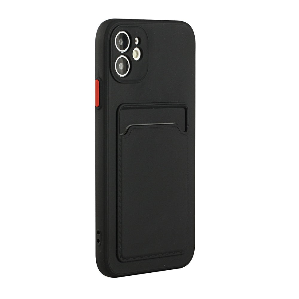 Fleksibelt TPU Cover med Kortlomme til iPhone 12 mini