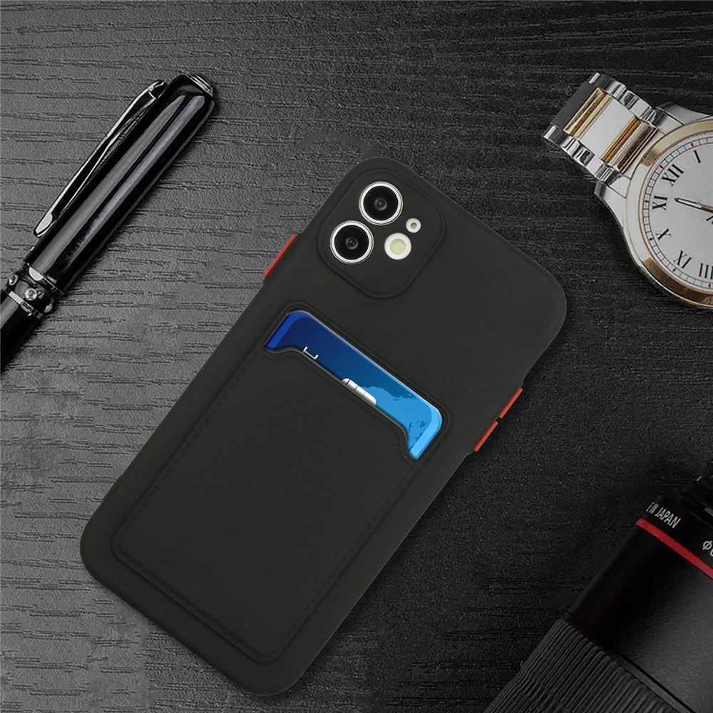 Fleksibelt TPU Cover med Kortlomme til iPhone 12 mini