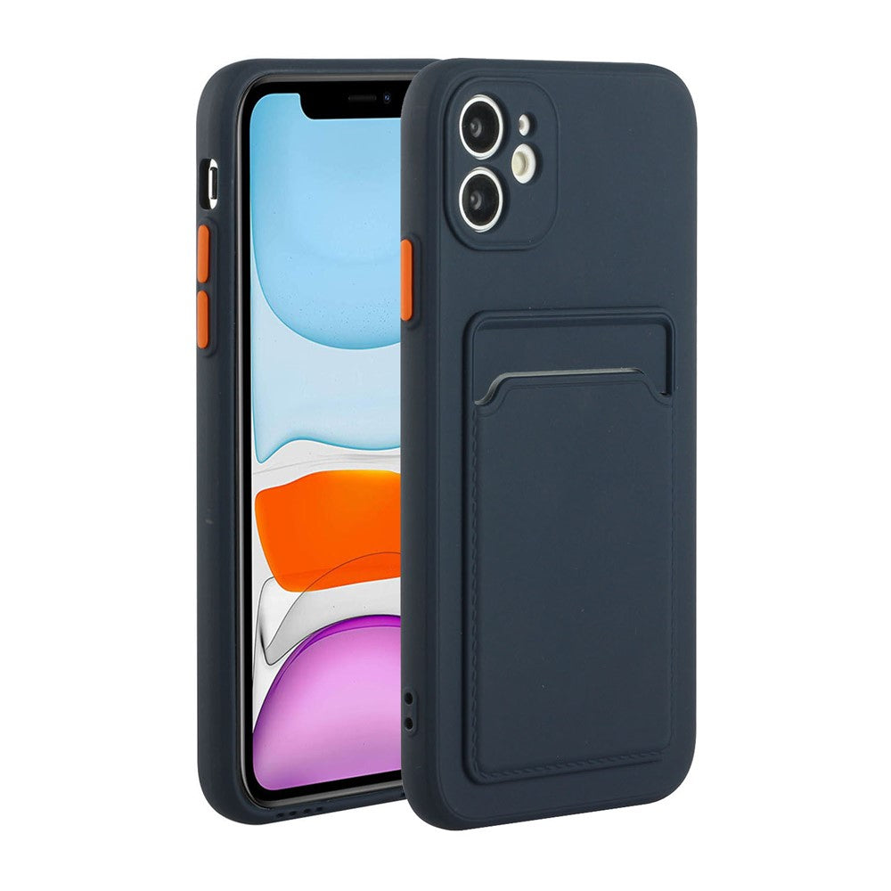 Fleksibelt TPU Cover med Kortlomme til iPhone 12 mini