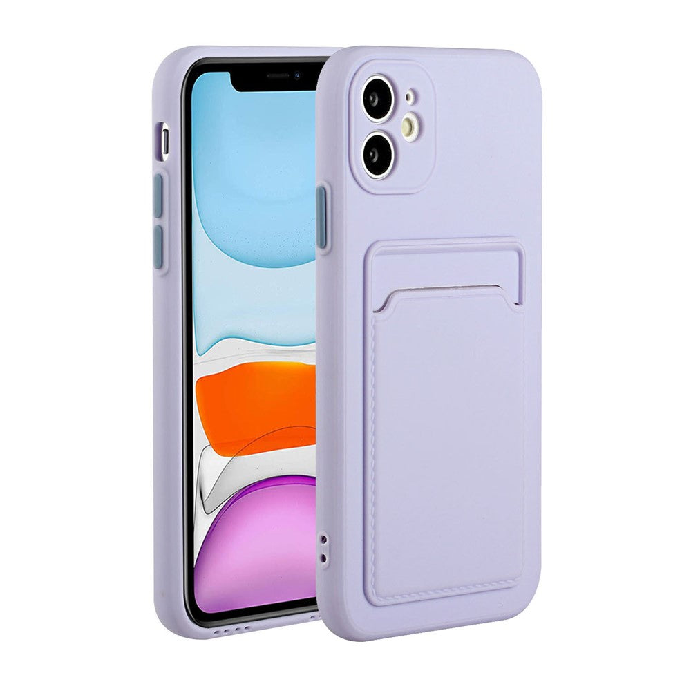 Fleksibelt TPU Cover med Kortlomme til iPhone 12 mini