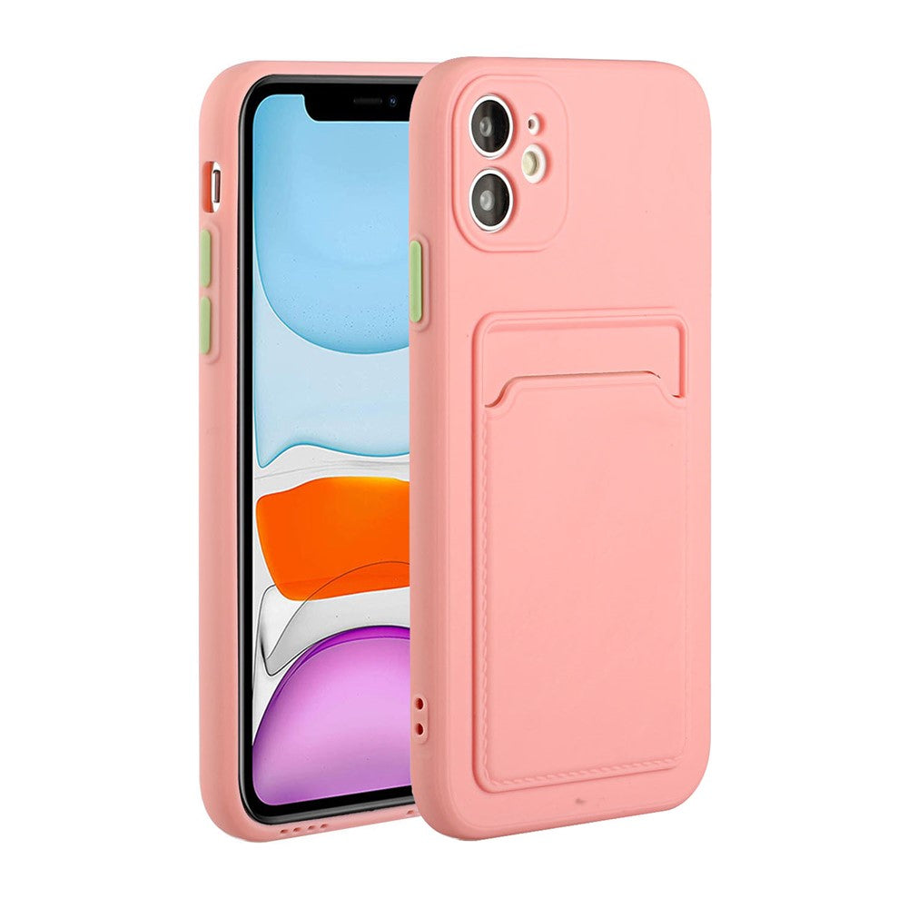 Fleksibelt TPU Cover med Kortlomme til iPhone 12 mini