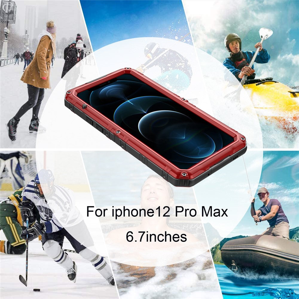 Silikon + Metall Stötsäkert Vattentätt Skal till iPhone 12 Pro Max