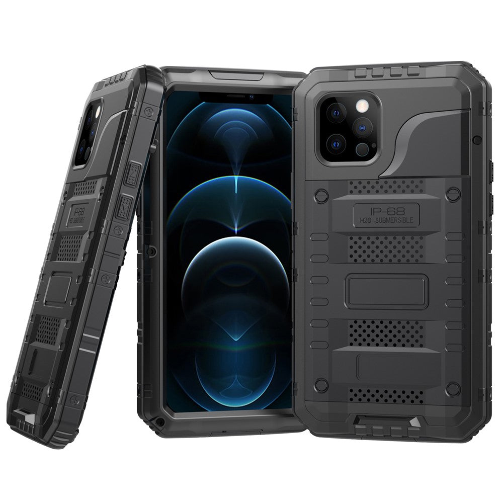 Silikon + Metall Stötsäkert Vattentätt Skal till iPhone 12 Pro Max