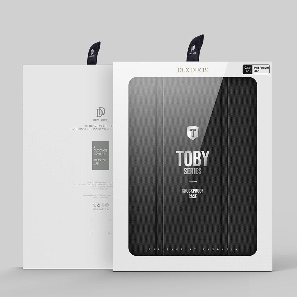 DUX DUCIS TOBY Series Tri-fold Stand Smart Premium Læder Tablet Cover til iPad Pro 12.9 (2022) / (2021) / (2020) / (2018)