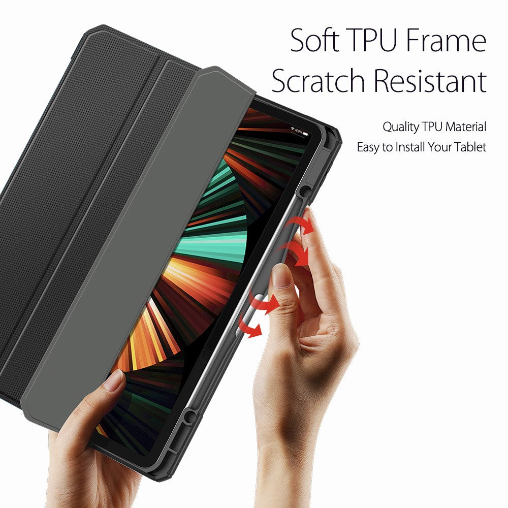 DUX DUCIS TOBY Series Tri-fold Stand Smart Premium Læder Tablet Cover til iPad Pro 12.9 (2022) / (2021) / (2020) / (2018)