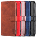 AZNS PU Leather Stand Wallet Design Phone Cover Shell for iPhone 12/12 Pro 6.1 inch