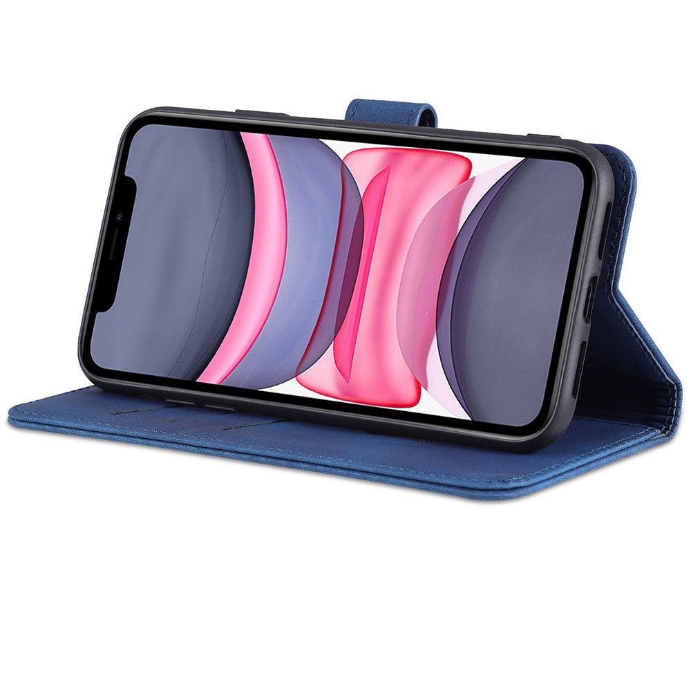 AZNS PU Leather Stand Wallet Design Phone Cover Shell for iPhone 12/12 Pro 6.1 inch