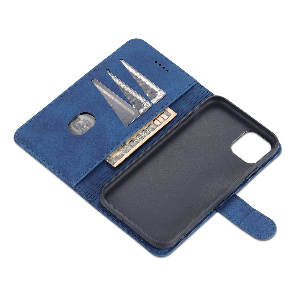 AZNS PU Leather Stand Wallet Design Phone Cover Shell for iPhone 12/12 Pro 6.1 inch