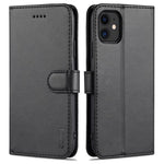 AZNS PU Leather Stand Wallet Design Phone Cover Shell for iPhone 12/12 Pro 6.1 inch