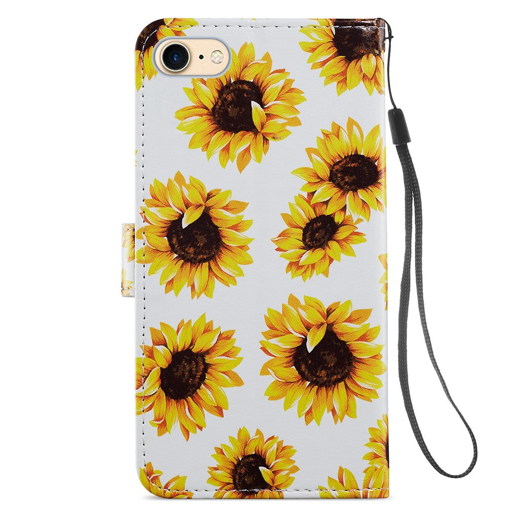 Magnetic Clasp Pattern Printing Design Leather Phone Wallet Stand Case Cover for iPhone 7 4.7 inch/8 4.7 inch/SE (2020)/SE (2022)