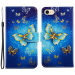 Magnetic Clasp Pattern Printing Design Leather Phone Wallet Stand Case Cover for iPhone 7 4.7 inch/8 4.7 inch/SE (2020)/SE (2022)