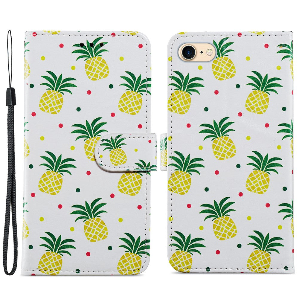 Magnetic Clasp Pattern Printing Design Leather Phone Wallet Stand Case Cover for iPhone 7 4.7 inch/8 4.7 inch/SE (2020)/SE (2022)
