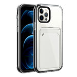 Clear Gradient Soft TPU Shock-Absorbing Bumper Protective Case with Card Holder for iPhone 12 6.1 inch / 12 Pro 6.1 inch