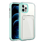Clear Gradient Soft TPU Shock-Absorbing Bumper Protective Case with Card Holder for iPhone 12 6.1 inch / 12 Pro 6.1 inch