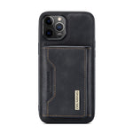 DG.MING M2 Series Kickstand Design Magnetic Tri-fold Wallet Leather Phone Case Shell for iPhone 12 Pro Max 6.7 inch