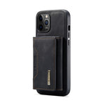 DG.MING M2 Series Kickstand Design Magnetic Tri-fold Wallet Leather Phone Case Shell for iPhone 12 Pro Max 6.7 inch