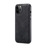 DG.MING M2 Series Kickstand Design Magnetic Tri-fold Wallet Leather Phone Case Shell for iPhone 12 Pro Max 6.7 inch