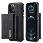 DG.MING M1 Series PU Leather Kickstand Protective Phone Case Shell with Magnetic Tri-fold Wallet for iPhone 12 Pro Max 6.7 inch