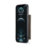 DG.MING M1 Series PU Leather Kickstand Protective Phone Case Shell with Magnetic Tri-fold Wallet for iPhone 12 Pro Max 6.7 inch