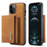 DG.MING M1 Series PU Leather Kickstand Protective Phone Case Shell with Magnetic Tri-fold Wallet for iPhone 12 Pro Max 6.7 inch