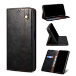 Wallet Design Oil-Waxy Leather Full Protection Phone Stand Case for iPhone 13 6.1 inch