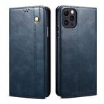 Wallet Design Oil-Waxy Leather Full Protection Phone Stand Case for iPhone 13 6.1 inch