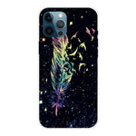 Supermodernt 3D-mönstertryckt mjukt TPU-skal med fint bakstycke för iPhone 13 Pro Max 6,7 tum