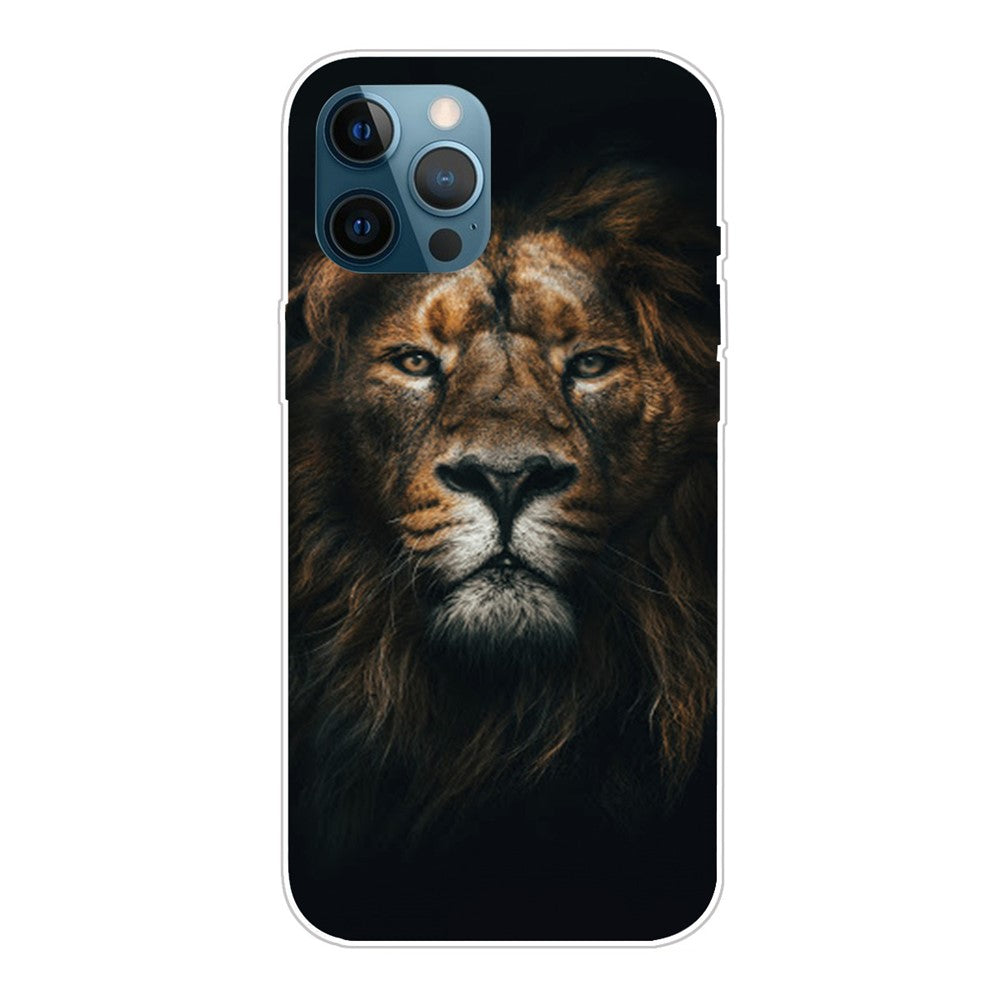 Supermodernt 3D-mönstertryckt mjukt TPU-skal med fint bakstycke för iPhone 13 Pro Max 6,7 tum