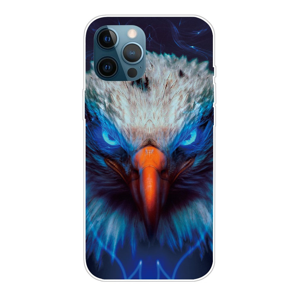 Supermodernt 3D-mönstertryckt mjukt TPU-skal med fint bakstycke för iPhone 13 Pro Max 6,7 tum