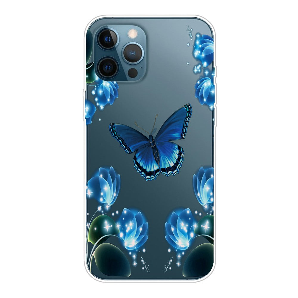 Supermodernt 3D-mönstertryckt mjukt TPU-skal med fint bakstycke för iPhone 13 Pro Max 6,7 tum