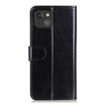 Crazy Horse tekstur PU læderpungcover beskyttelsesetui med stativ til iPhone 13 mini