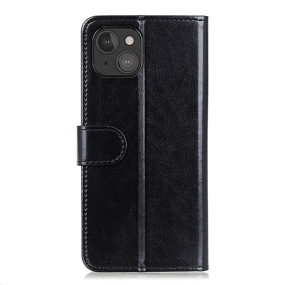 Crazy Horse tekstur PU læderpungcover beskyttelsesetui med stativ til iPhone 13 mini