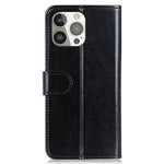Crazy Horse All-round Protection Wallet Leather Phone Stand Case for iPhone 13 Pro 6.1 inch