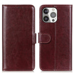 Crazy Horse All-round Protection Wallet Leather Phone Stand Case for iPhone 13 Pro 6.1 inch