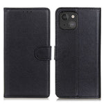 Wallet Design Classic Litchi Texture Leather Phone Stand Case for iPhone 13 mini 5.4 inch