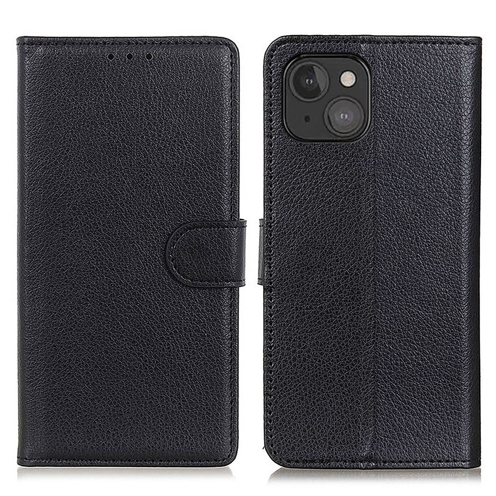 Wallet Design Classic Litchi Texture Leather Phone Stand Case for iPhone 13 mini 5.4 inch