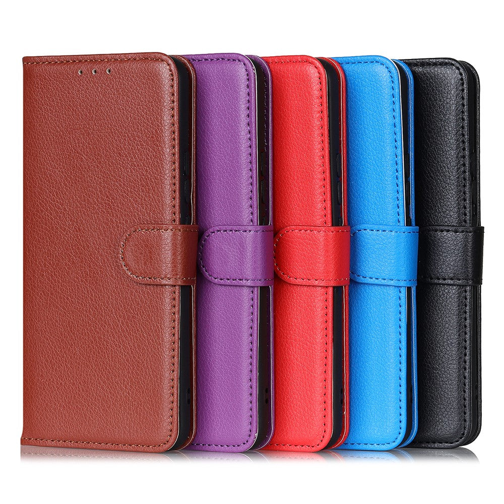 Wallet Design Classic Litchi Texture Leather Phone Stand Case for iPhone 13 mini 5.4 inch