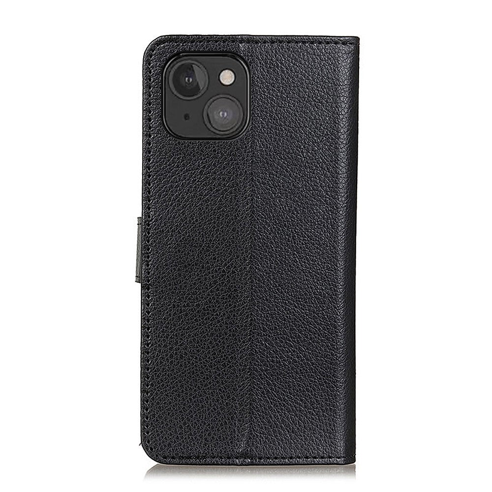 Wallet Design Classic Litchi Texture Leather Phone Stand Case for iPhone 13 mini 5.4 inch