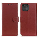 Wallet Design Classic Litchi Texture Leather Phone Stand Case for iPhone 13 mini 5.4 inch