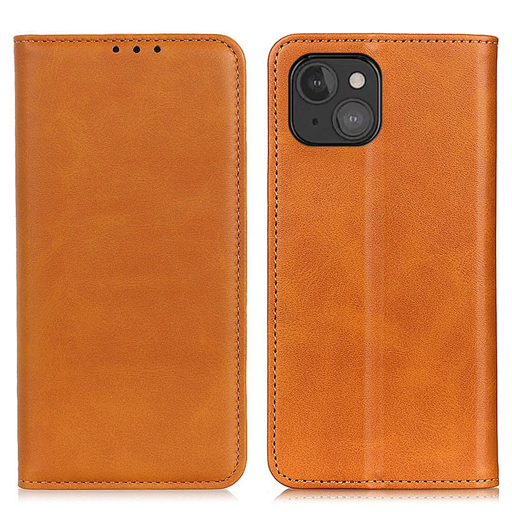 Automatic Absorption Split Leather Wallet Stand Phone Cover for iPhone 13 mini 5.4 inch