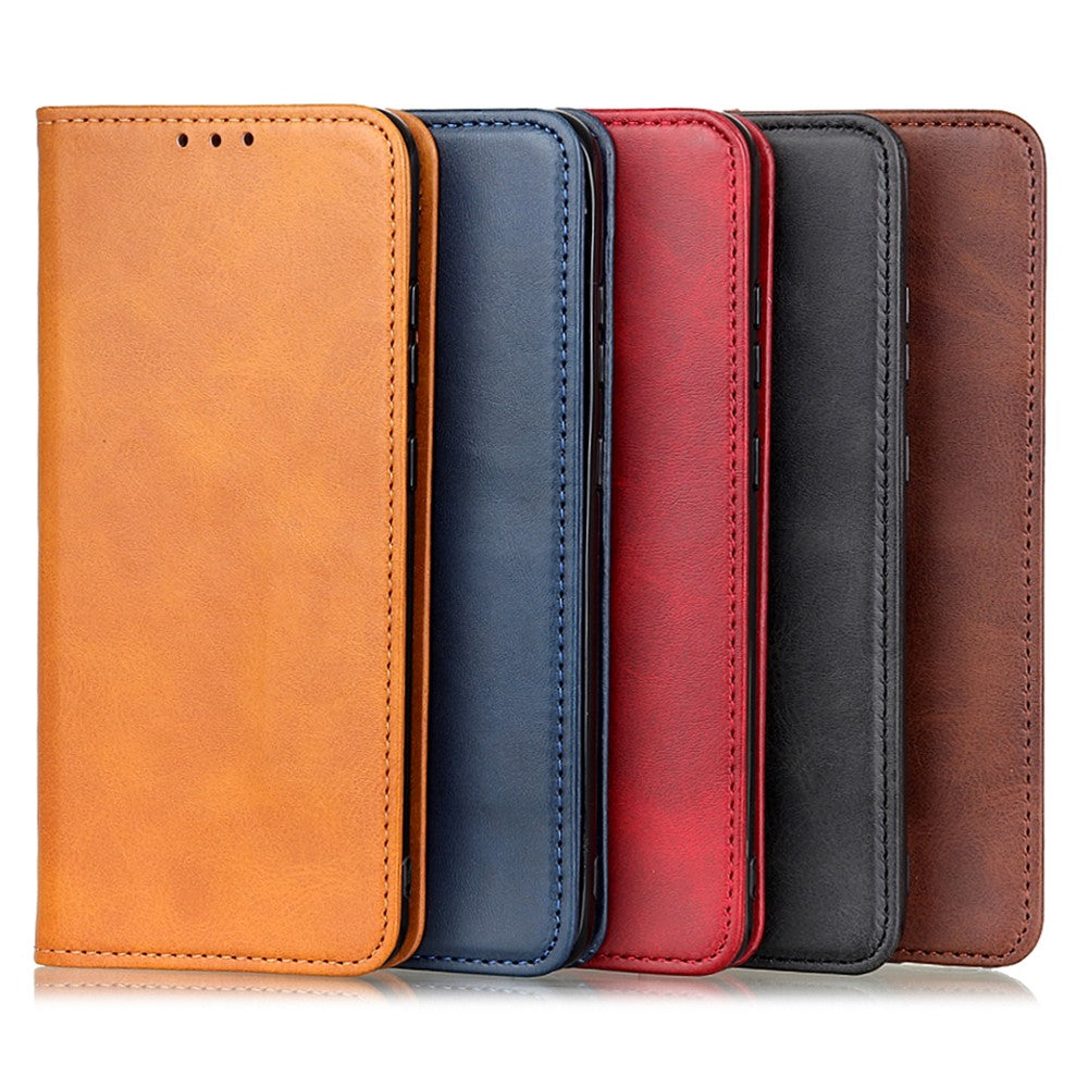 Automatic Absorption Split Leather Wallet Stand Phone Cover for iPhone 13 mini 5.4 inch