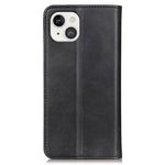 Splitlæder Magnetisk Auto-absorberende Pung Telefonstativ Cover til iPhone 13 6.1 tommer