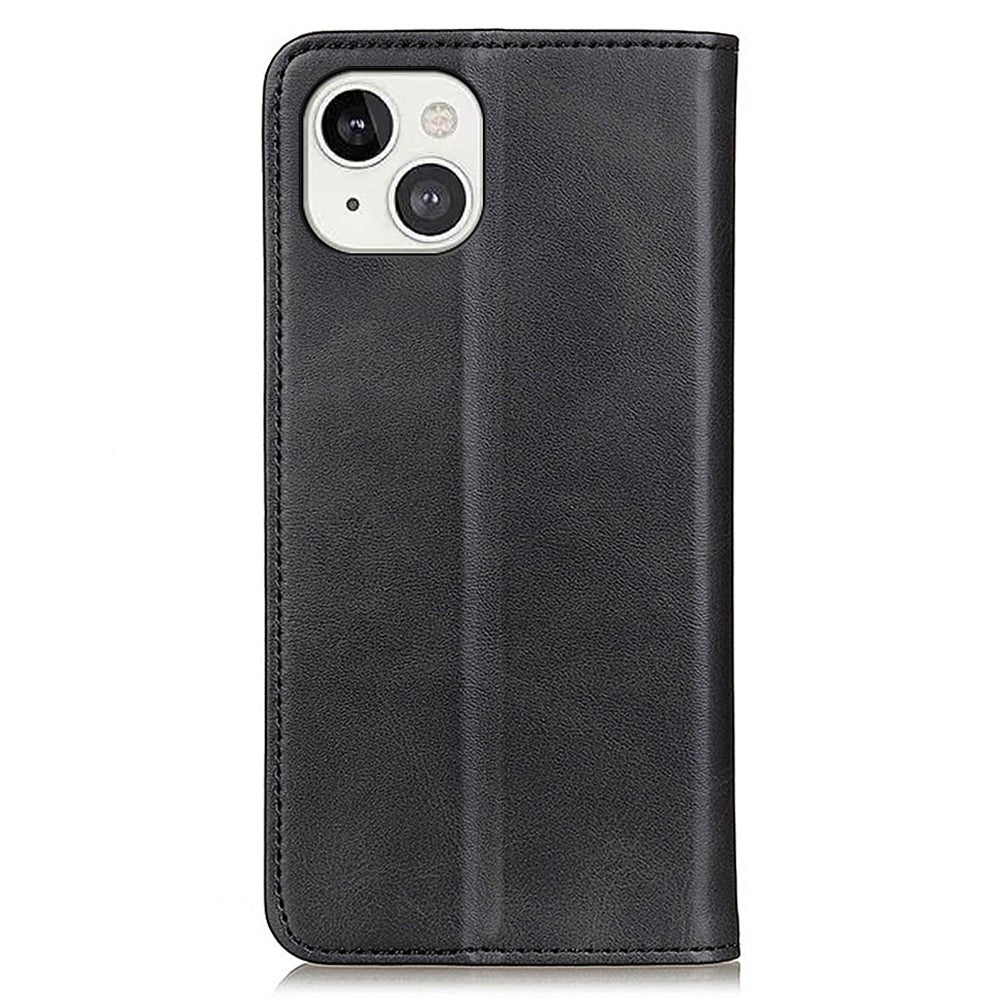 Splitlæder Magnetisk Auto-absorberende Pung Telefonstativ Cover til iPhone 13 6.1 tommer